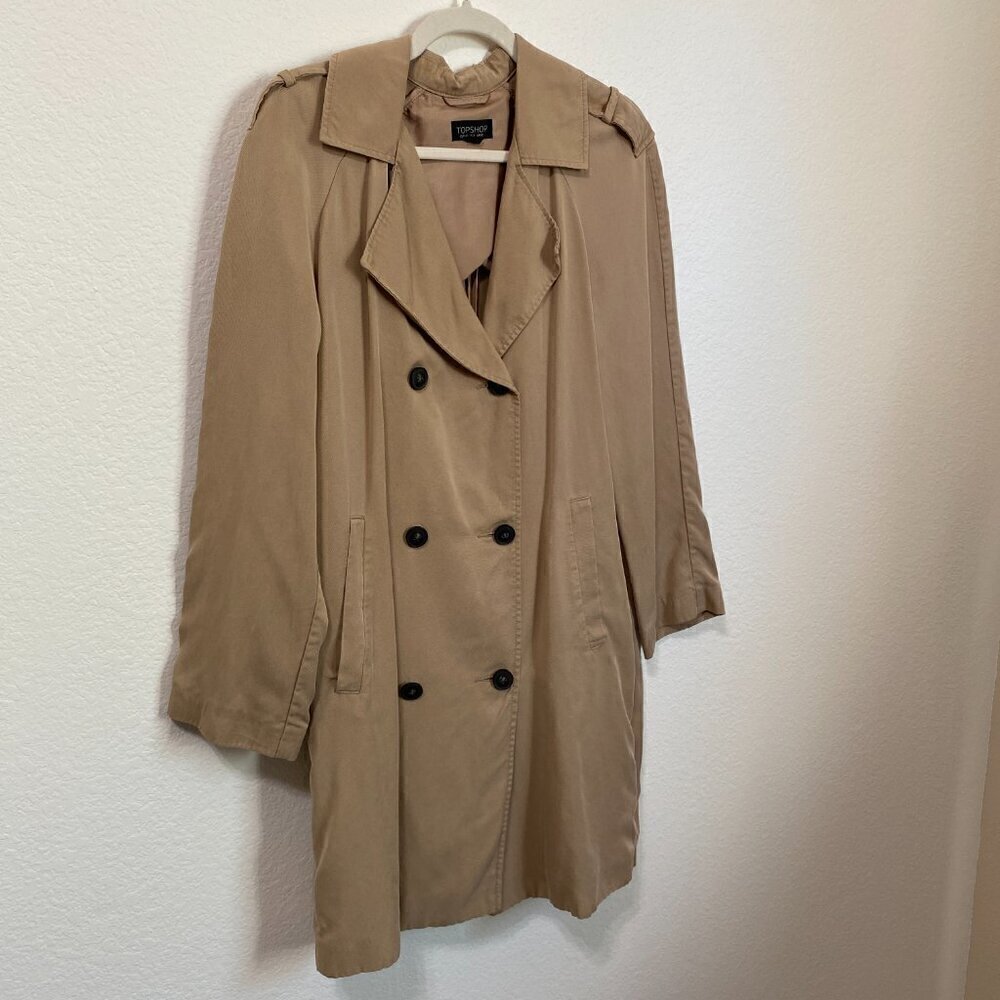 Topshop Lightweight Split Back Duster Coat Size U… - image 4